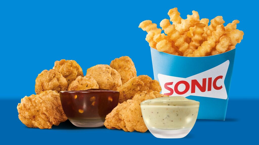 Sonic dipping sauce cups: Jalapeño Ranch, Asian-Style Sweet Chili, Ranch, Honey Mustard and BBQ